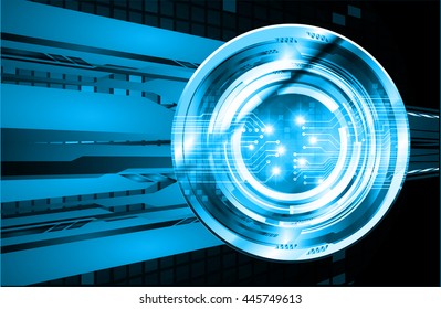 vector eyeball future technology, security concept background, Dark blue silver cyber Light Abstract background for computer graphic website internet. circuit. illustration. infographics. motion move