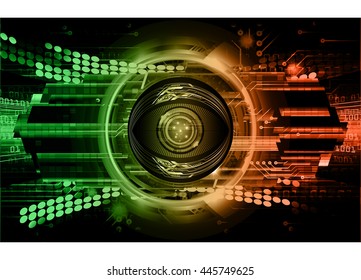 vector eyeball future technology, security concept background, Dark black cyber Light Abstract background for computer graphic website internet. circuit. illustration. infographics. motion move