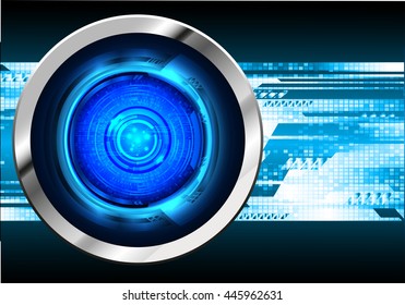 vector eyeball future technology, security concept background, Dark blue cyber Light Abstract for computer graphic website internet. circuit. illustration. infographics. motion move