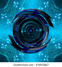 vector eyeball future technology, security concept background