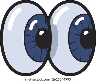 vector eyeball illustration popart style