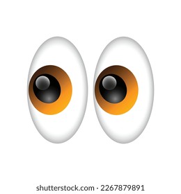 vector Eyeballs Shifty Wide Eyes emoticons comment social media Facebook Instagram Whatsapp chat comment reactions, icon template face emoji character message svg