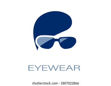 Vector of an eyeglasses eyewear logo concept