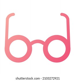 Diseño de iconos de gradiente de glifo de anteojos vectores
