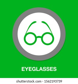 vector eyeglasses illustration - eye glasses frame isolated