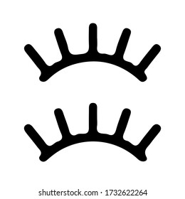 Vector eyelashes. Closed eyes. Vector icon. Cute design