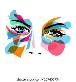 Vector Eyes Stock Vector (Royalty Free) 167406734 | Shutterstock