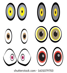 Vector eyes for beasts and mythical creatures. Set of design elements