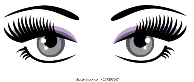 vector eyes with make up