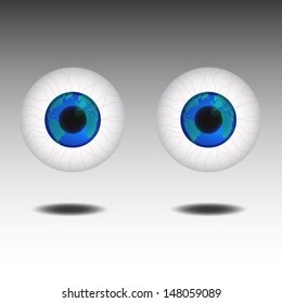 Vector eyes with reflections on earth/vector eyes/Creative design