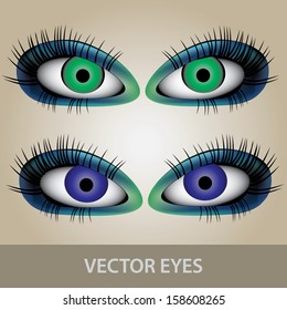 vector eyes set eps10