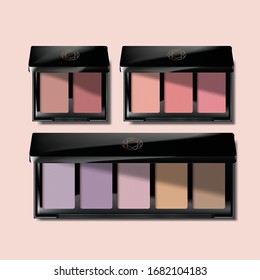 Vector Eyeshadow / Blush / Makeup Palette In Black