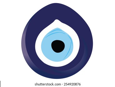 vector It is an eye-shaped amulet, nazar, believed to protect against the evil eye