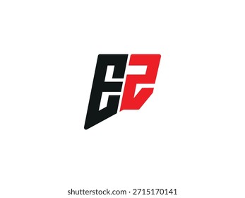 Logotipo de Vector EZ, letra EZ, diseño del logotipo de la letra EZ. Letra inicial ZE 
