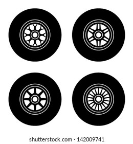 Vector F1 Wheel Symbols