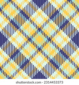 Vektorgewebe Hintergrund der Textil-Tartan-Textur mit einem Muster geplaid nahtlose Check-in Licht und gelb Farben.