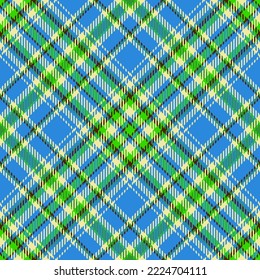 Vector fabric check. Textile tartan seamless. Pattern background texture plaid in dark and blue colors.
