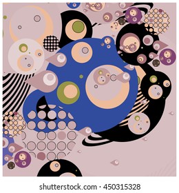 Vector fabric circles abstract colorful wallpaper pattern background