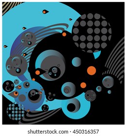 Vector fabric circles abstract colorful wallpaper pattern background