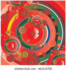 Vector fabric circles abstract colorful wallpaper pattern background