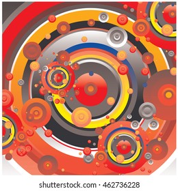 Vector fabric circles abstract colorful wallpaper pattern background