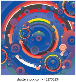 Vector fabric circles abstract colorful wallpaper pattern background