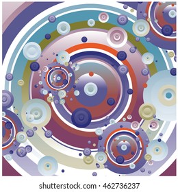 Vector fabric circles abstract colorful wallpaper pattern background