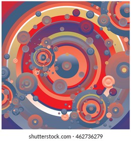 Vector fabric circles abstract colorful wallpaper pattern background