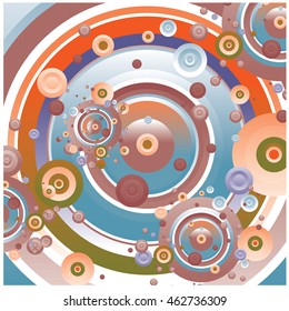 Vector fabric circles abstract colorful wallpaper pattern background