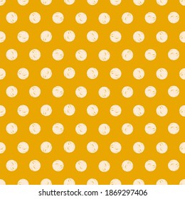 Vector fabric circles abstract seamless pattern background with hand drawn elements