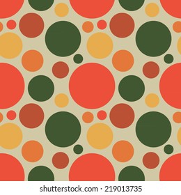 Vector fabric circles abstract seamless pattern background  color elements