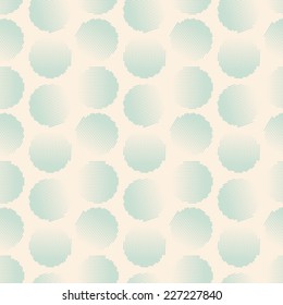 Vector fabric circles abstract seamless pattern background  with hand drawn elements