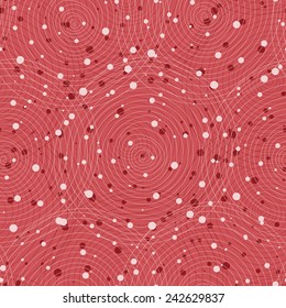 Vector fabric circles abstract seamless pattern background with hand drawn elements