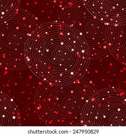 Vector fabric circles abstract seamless pattern background with hand drawn elements