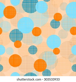 Vector de la tela de los círculos abstractos sin patrón de fondo