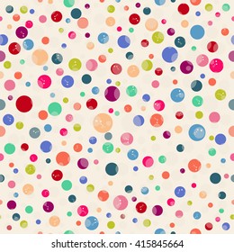 Vector fabric circles abstract seamless pattern background