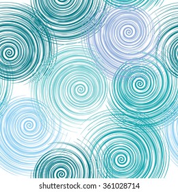 Vector fabric circles seamless pattern. 