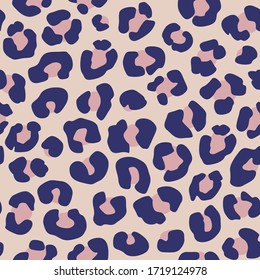 Vector Fabric or Paper Minimal Abstract Leopard Pattern in Pink & Blue