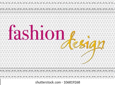 Vector fabric pattern with embroidery "fashion design"