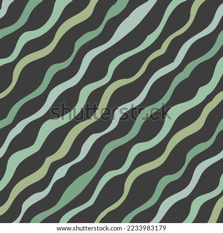 Vector fabric pattern illustration black background abstract unbalance line patterns 45 degree vertical green pastel color different size layout illustration wallpaper abstract  pattern background. Stockfoto © 