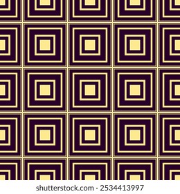 Vector fabric pattern that is a geometric pattern of ceramic tiles with golden yellow on a black background, designed for wallpaper, background image, tiles.