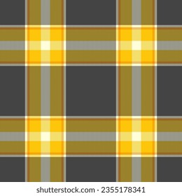 Tejidos vectoriales de textil tartán de textura con un patrón de comprobación de fondo sin fisuras en colores grises y brillantes.