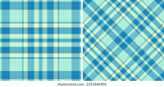 Vector fabric tartan of textile check plaid with a pattern seamless texture background set in winter colors.