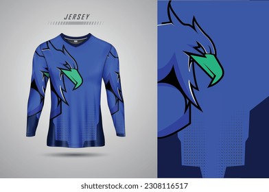 Vector fabric textile design for sport tshirt soccer jersey mockup for football club uniform front view