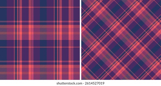 Vector fabric textile of pattern seamless check with a tartan plaid background texture. Set in halloween colours. Oktoberfest design clothing.