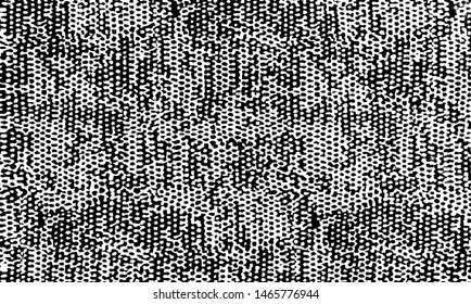 Vector fabric texture. Distressed texture of weaving fabric. Grunge background. Abstract halftone vector illustration. Overlay over any design to create interesting vintage rustic effect and depth.