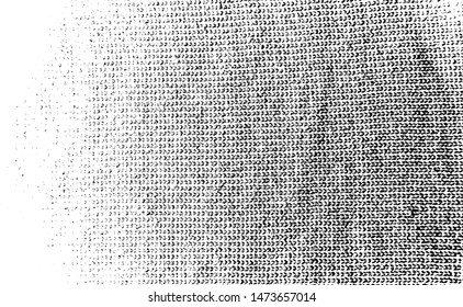 Vector fabric texture. Distressed texture of weaving fabric. Grunge background. Abstract halftone vector illustration. Overlay to create interesting effect and depth. Black isolated on white. EPS10.