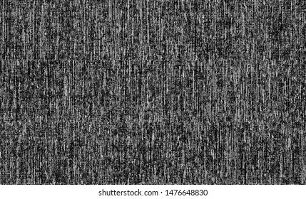 Vector fabric texture. Distressed texture of weaving fabric. Grunge background. Abstract halftone vector illustration. Overlay to create interesting effect and depth. Black isolated on white. EPS10.