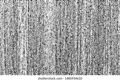 Vector fabric texture. Distressed texture of weaving fabric. Grunge background. Abstract halftone vector illustration. Overlay for interesting effect and depth. Black isolated on white background.