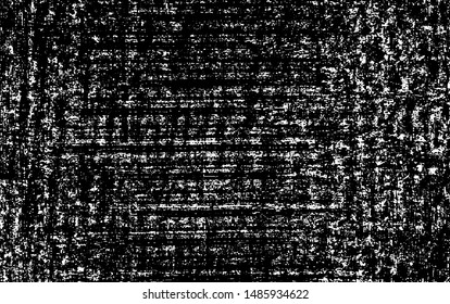 Vector fabric texture. Distressed texture of weaving fabric. Grunge background. Abstract halftone vector illustration. Overlay for interesting effect and depth. Black isolated on white background.